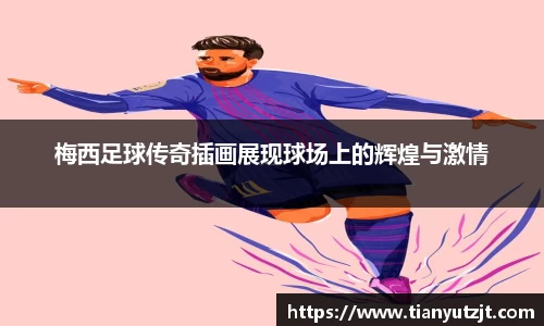 梅西足球传奇插画展现球场上的辉煌与激情